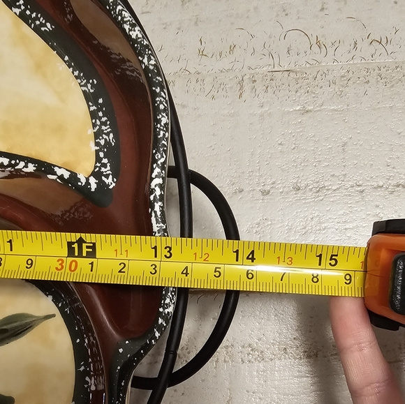 Parini 13" Sectional Ceramic Platter on Rack-A Taste of Tuscany - Picture 6 of 7